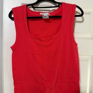 Vibrant Red Sleeveless Tank Top